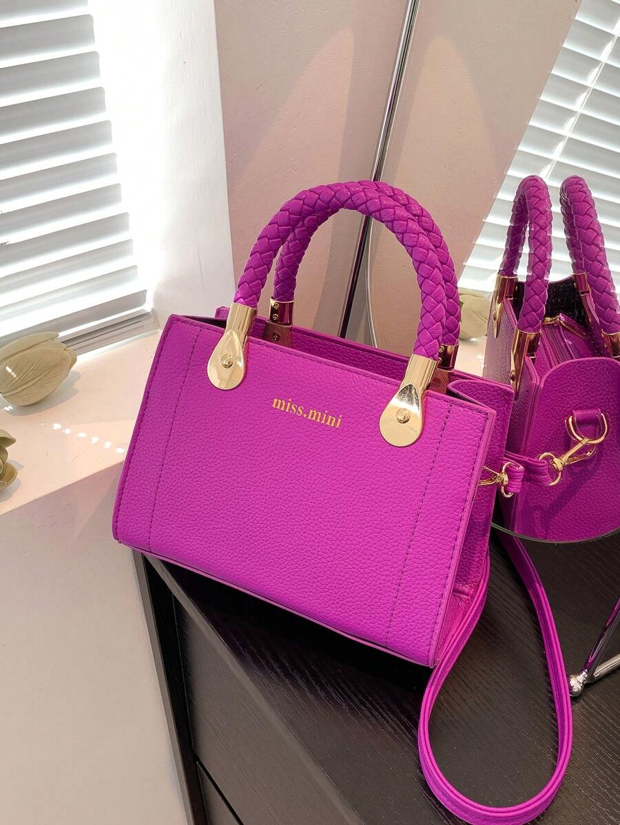 Versatile Ins Girls Handbag New Fashion Small Square Bag 14-16 Years Old Children's Shoulder Bag Texture Retro Crossbody Bag