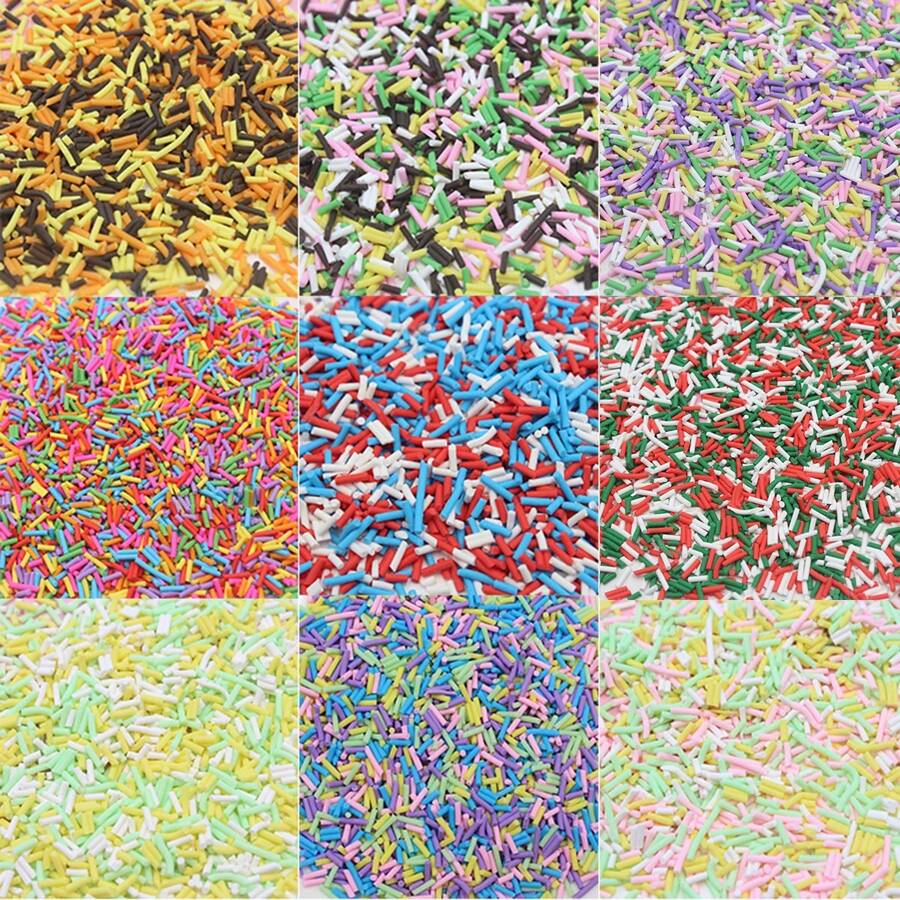20g/peça Fatias De Argila Polimérica Com Contas De Resina De Doces De Cores Sortidas Para Joias Diy, Decoração De Bolos, Enchimento
