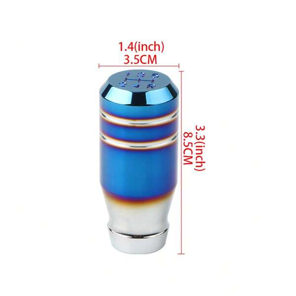 Universal Car Gear Shift Knob Blue Colorful Aluminum 5 Speed Manual