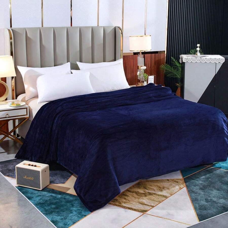 Blue Flannel Fleece Blanket