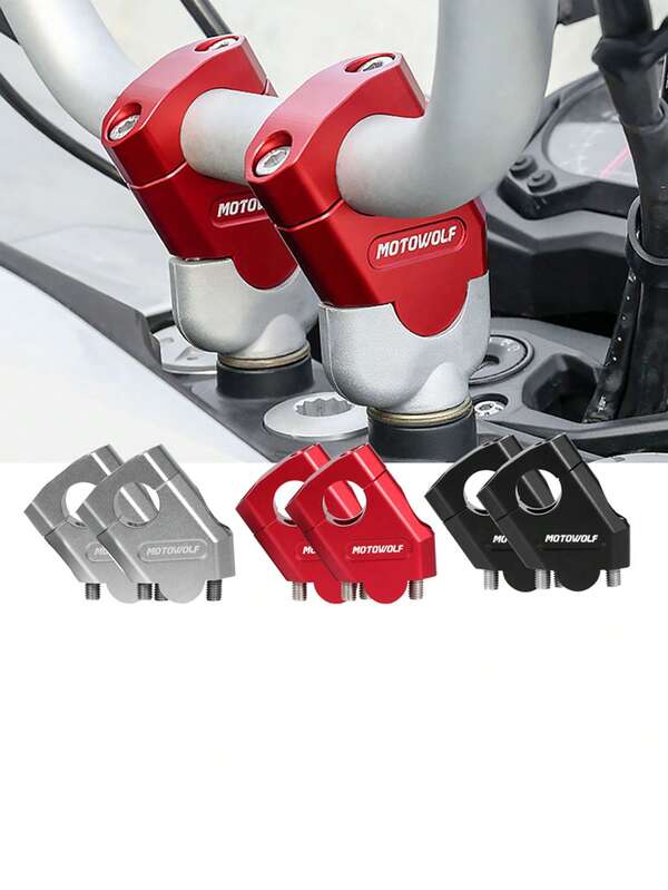 Motorcycle Handlebar Riser Clamp Rear Multiposition Shift Upgrade Lifter Aluminum Alloy Base