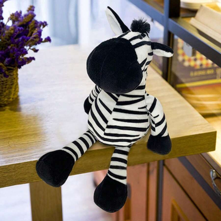 25cm Stuffed&Plush Animals Toys Soft Dolls Jungle Lion Tiger Elephant Monkey Zebra Giraffe Doll Simulation Forest Animals Plush Lifelike Toys For Couple Gift