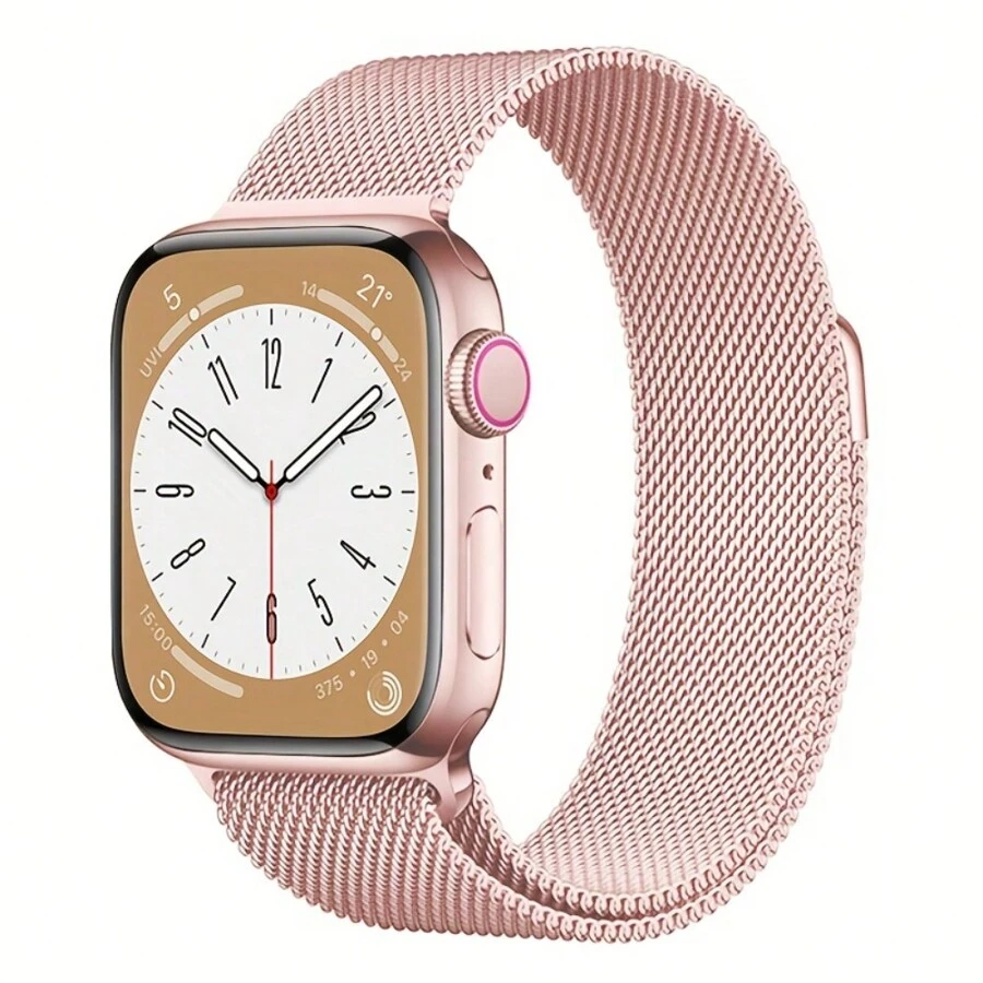 Stainless Steel Metal Watch Band Compatible With Apple Watch 38mm 40mm 41mm 42mm 44mm 45mm 49mm, Adjustable Magnetic Milanese Loop Replacement Strap Compatible With Apple Watch Ultra Series S10 9 8 7 6 5 4 SE 3 2 1 Women & Men