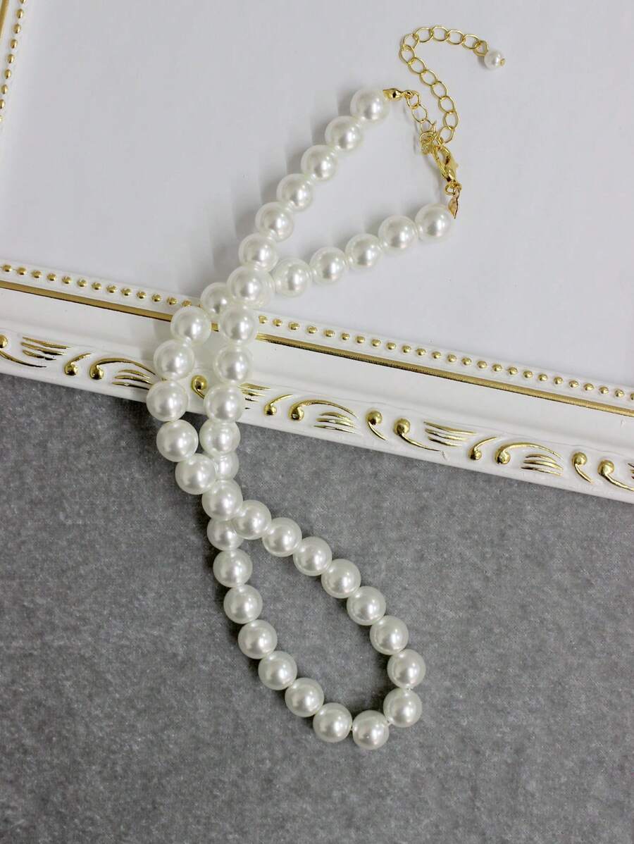 French Style Pearl Necklace, Disappeared She [Ni Ni]'S Same Style