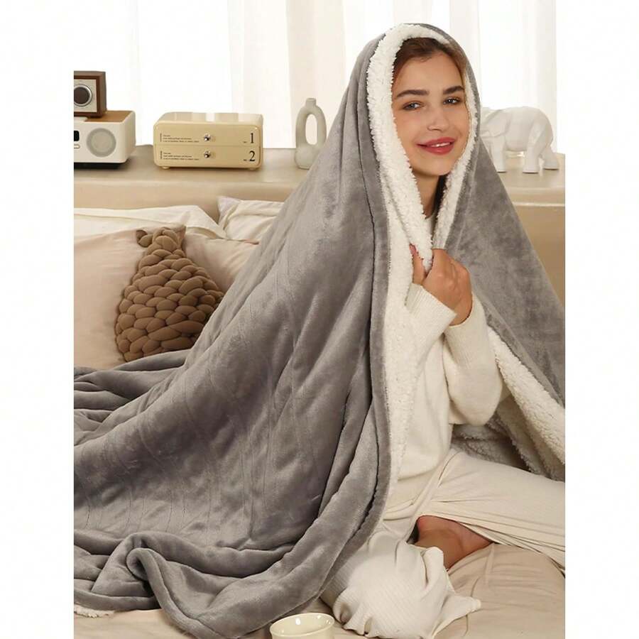 Heated Throw Blanket Electric Blanket Throw, Heated Blanket with 5 Heating Levels & 4 Hours Auto Off, Super Cozy Soft Heating Blanket with Fast Heating for Bedding, 50"x60", Light Gray