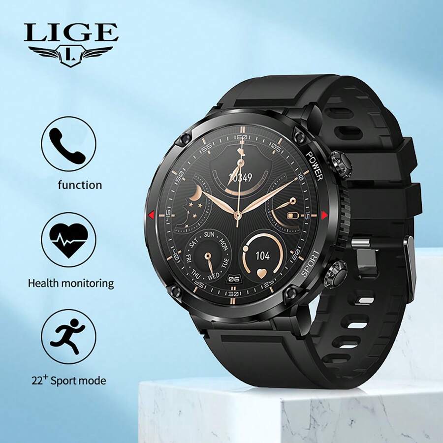 LIGE LIGE HD Screen Smart Watch Women IP68 Waterproof Bracelet Voice Call Alarm Clock Event Reminder Smart Watch Men