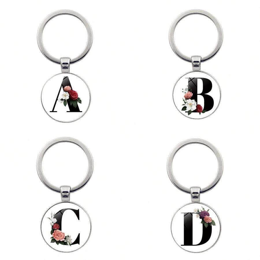 1 pezzo Ciondolo portachiavi con lettere inglesi e gemme, stile unisex alla moda, in lega metallica, accessorio per borsa/telefono, perfetto come regalo per festività, San Valentino