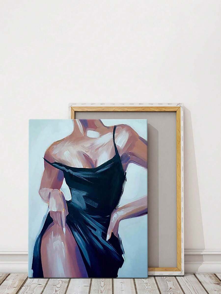 1pc Wooden Frame Painting,Human Body Art Oil Painting Wall Art Poster,Picture Print Canvas Wall Art, Waterproof Canvas Poster,Canvas Art ,Very Suitable Living Room Bedroom Office Family Wall Art And Home Decor , Canvas Gift,Diverse Aesthetic Female Body Wall Painting Gifts Birthday Graduation