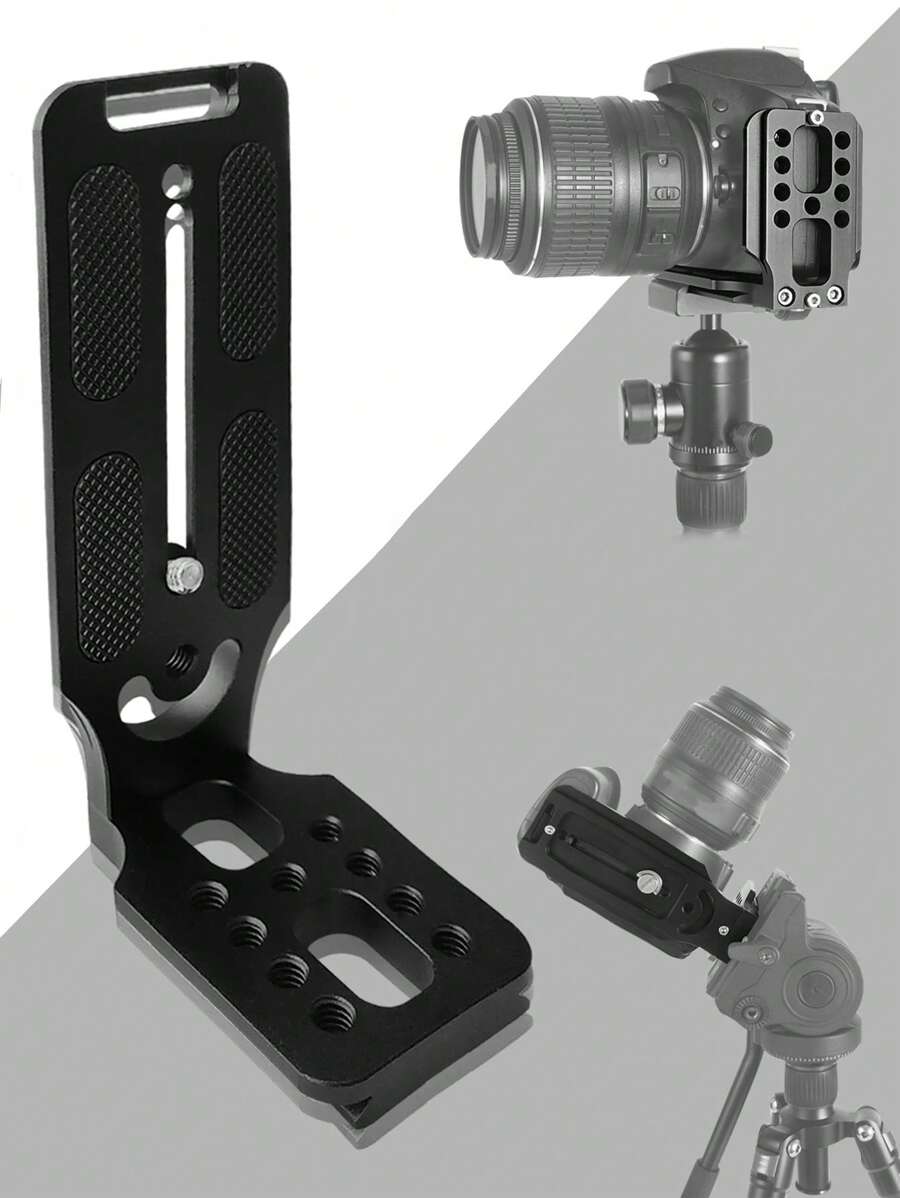 1 Pièce Plaque De Dégagement Rapide En Forme De L En Alliage D'aluminium Pour La Prise De Vue Verticale De La Caméra Dslr, Compatible Avec Dji Ronin Et Zhiyun Crane