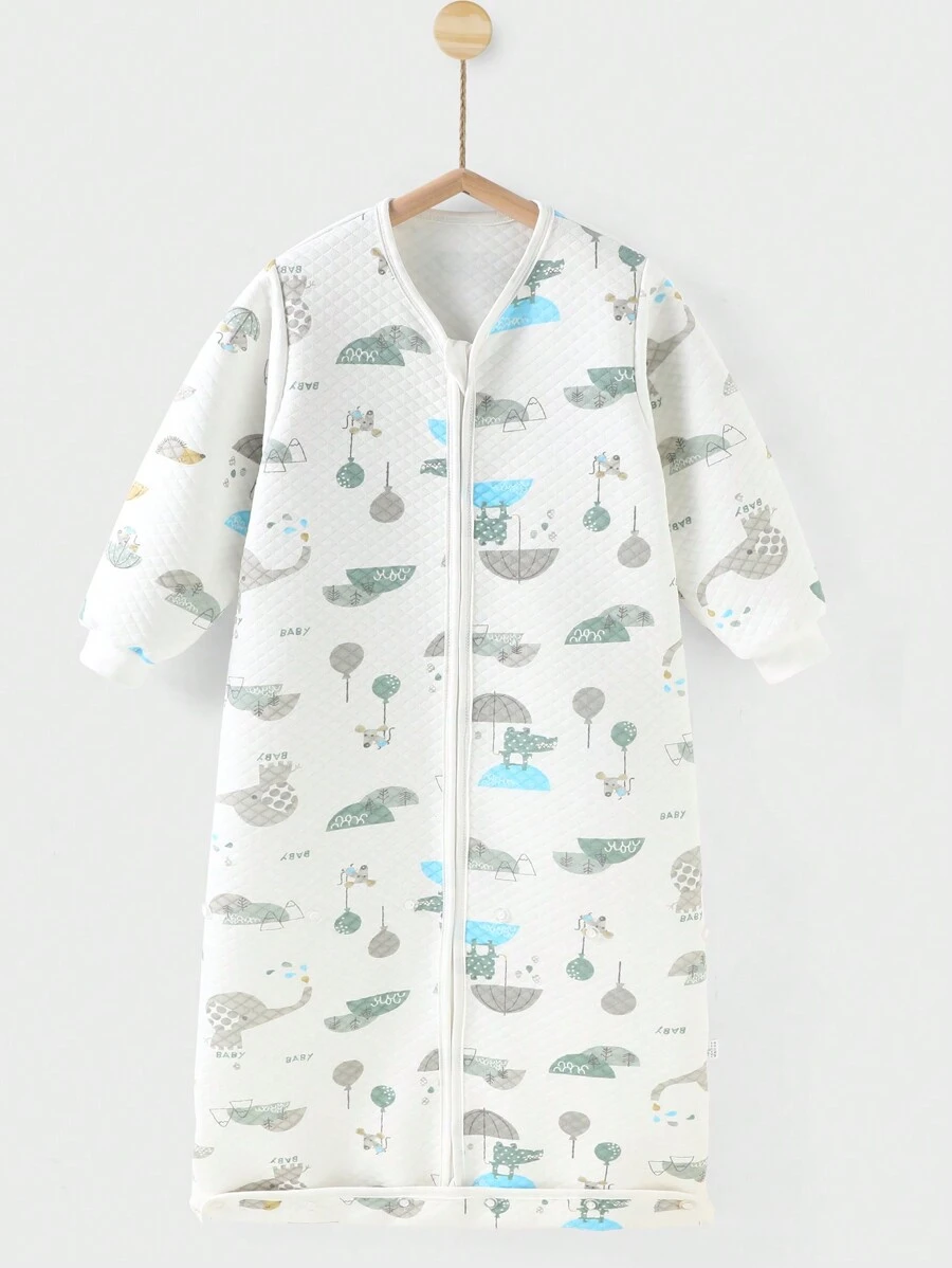 Saco de dormir para bebé e infante, manta acolchada para niño y niña, cálida para otoño/invierno, con estampado y fondo antikicks