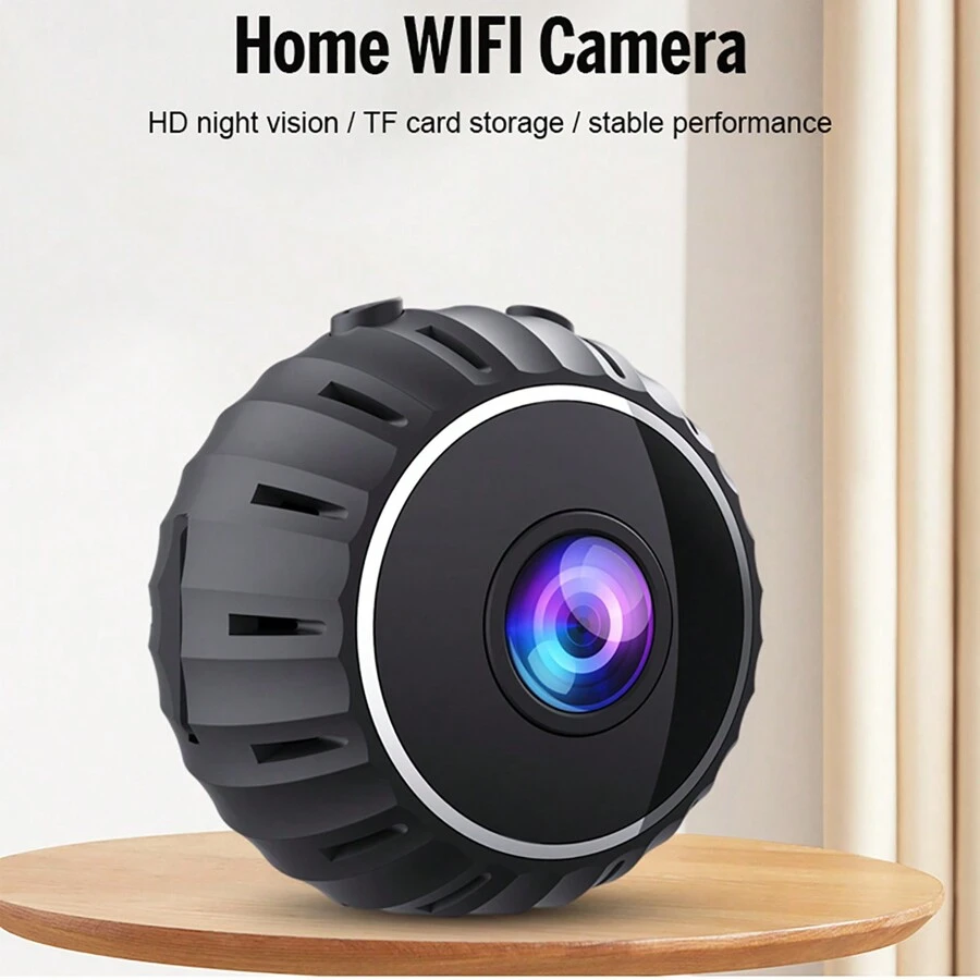 1pc X10 Black Wireless WIFI Security Camera For Home, No Wiring, No-Drill, Remote Access Via Smartphone, Night Vision (Memory Card Not Included)