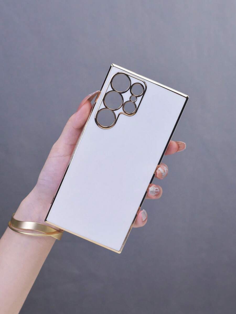 1個 メッキ加工されたスマホケース、隠しグリップスタンド、ショック吸収超薄型保護カバー、カメラレンズ付き、フル保護ソフトシリコンケース、Galaxy A14/S23 Ultra/A54/A12/A23 5g/A33 5g/S10+/S21/S23/A34シリーズ対応(複数の色展開)
