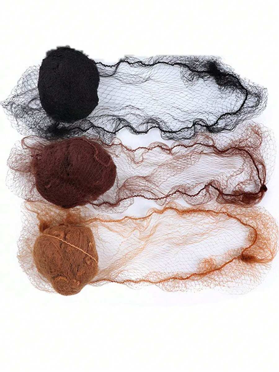 20 piezas de Redecillas de cabello ultraligeras y casi invisibles de color marrón claro, cubrecolas para azafatas, enfermeras, baile, redecillas elásticas para el cabello, sujetadores de cola de caballo, bandas elásticas para el cabello, scrunchies, cuerda para el cabello, colas de caballo elásticas