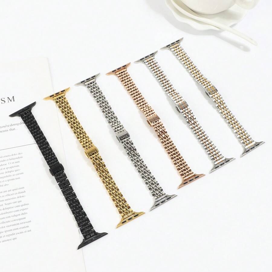 Stainless Steel Band Compatible With Apple Watch Strap 49 42 44mm Metal Bracelet Compatible With Apple Watch Band Ultra Series 8 7 6 SE 5 4 3 For Women 45mm 41mm Band