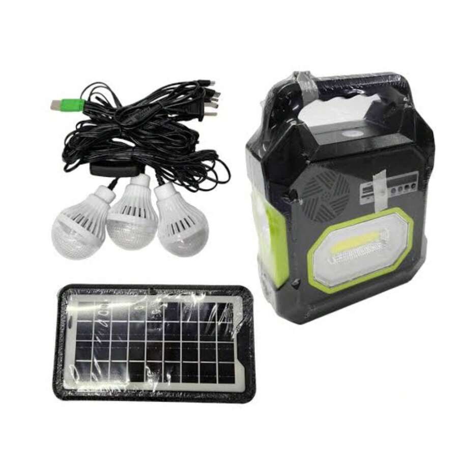 BOCIA Solar Camping Kit, Emergency Light With Solar Panel, Speaker And Radio, Portable Solar Light With Spotlight, MOR-15, Solar Emergency Light