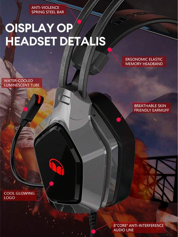 Monster N1s Wired Headset With Adjustable And Extendable Microphone, Noise Cancelling And Gaming