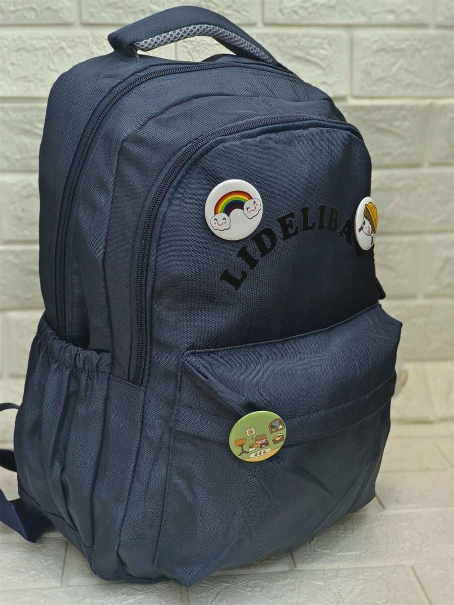 Mochila Escolar Combina Com Tudo Japonesa Retro Quadriculado Estudante