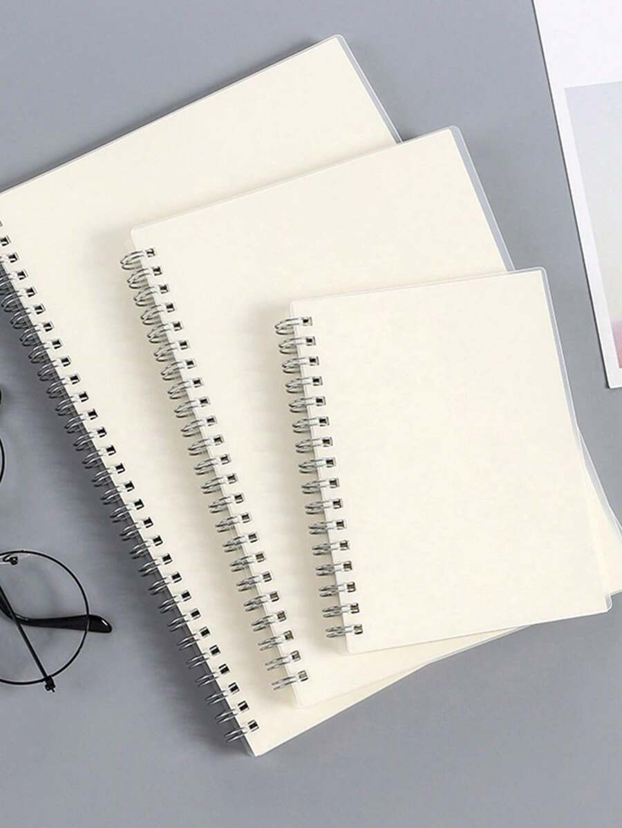 1pc 80-Sheet Cornell Iron Wire Mesh Notebook, Simple Frosted Cover, Student Grid Journal, Ruled Notebook, Grid Planner, Grid Sketchbook Back To School