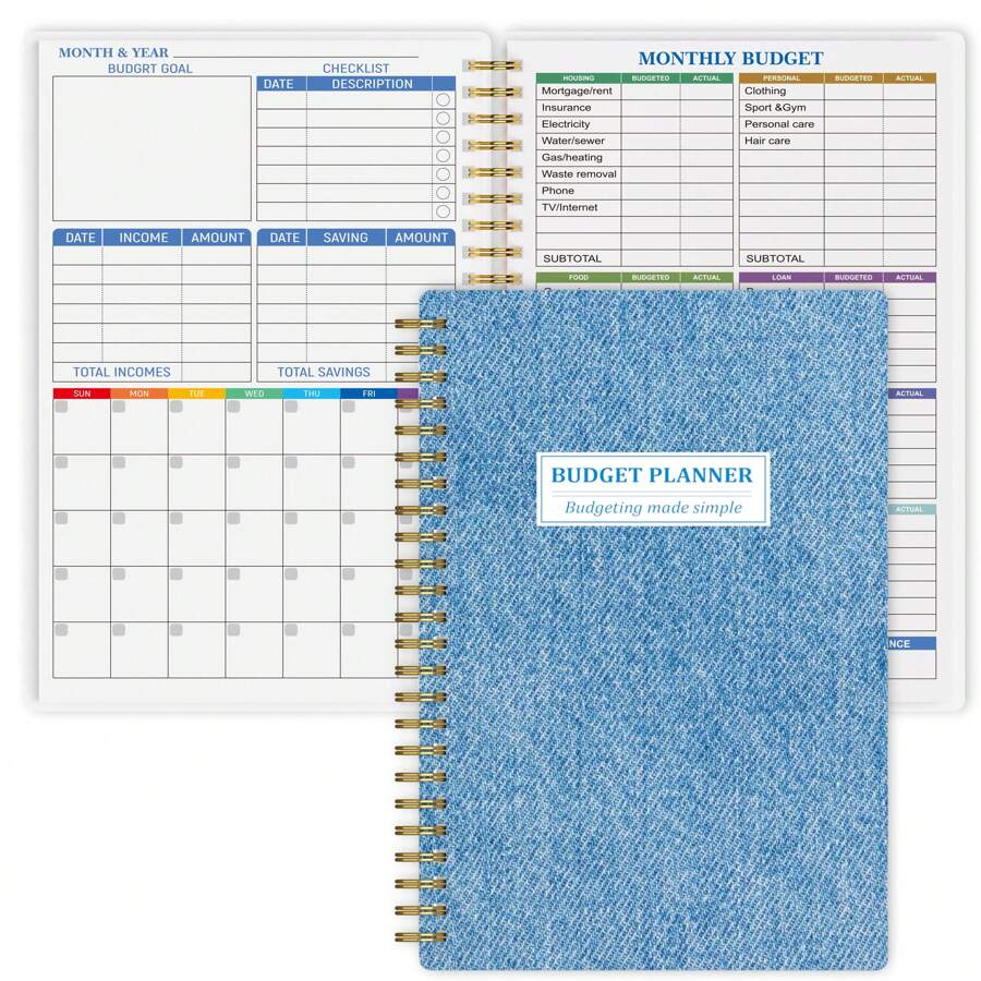 1 Pieza Planificador De Presupuesto - Organizador Financiero Mensual Con Cuaderno De Seguimiento De Gastos Para Administrar Efectivamente Su Dinero, Planificador De Finanzas No Datado/cuaderno De Cuentas Libro De Cuentas, Comience En Cualquier Momento-a5 (8.6x5.9 Pulgadas), Papel De 100gsm