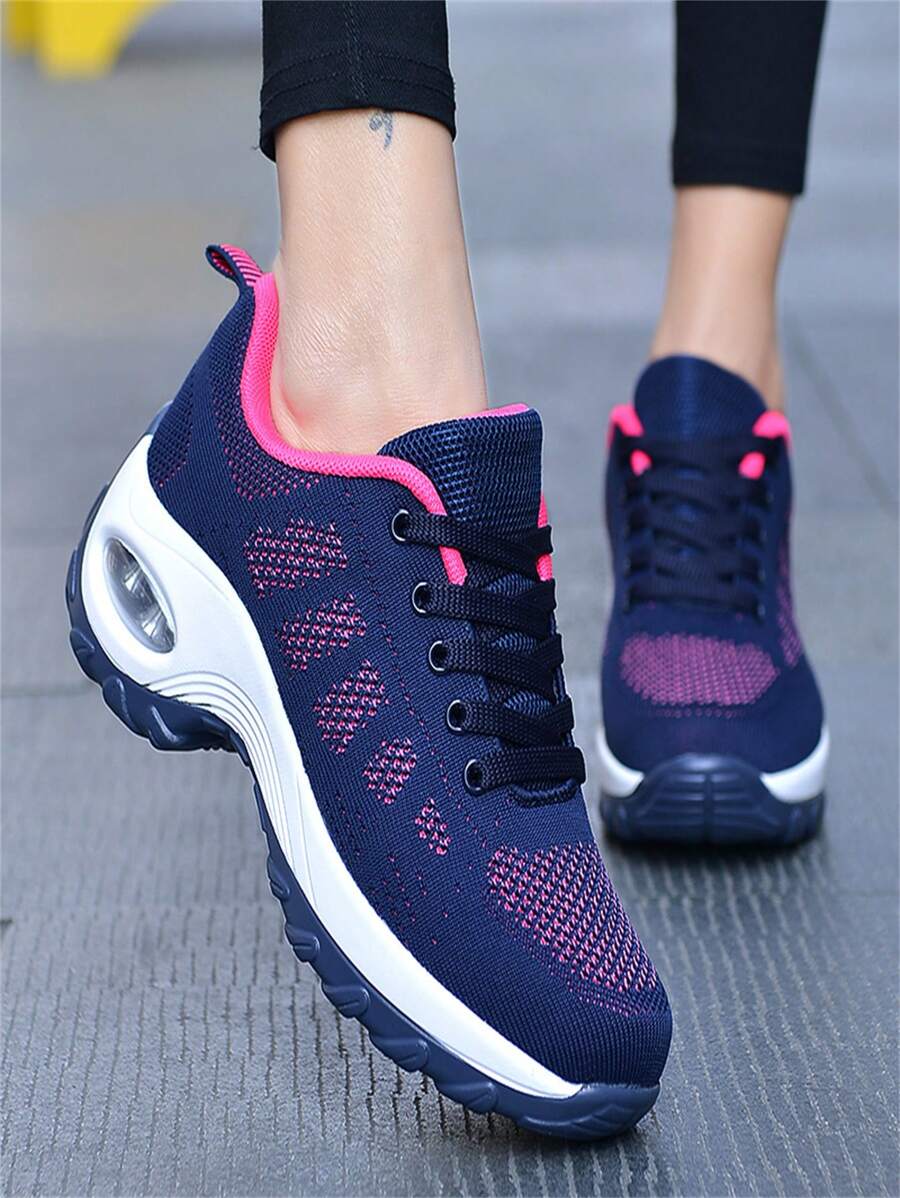 Women's Multifunctional Fashionable Walking Shoes For Running, Casual, Sports, Dance, Square Dance, Breathable, Cushioning, Non-slip, Height-increasing, Large Sizes, Knit Sock Shoes