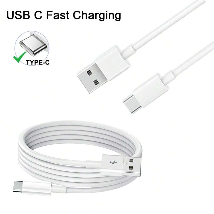 1 Stück USB Typ C Ladekabel, USB A zu USB C Schnellladekabel Typ C Datensynchronisationskabel, kompatibel mit 15/15 Plus/15 Pro/15 Pro Max, kompatibel mit Galaxy A14 5G A13 A54 A53 S25 S24 S23 S22 Ultra S21 S20 A23 A24 A03s 7Pro 6 Moto Android Handy Ladekabel