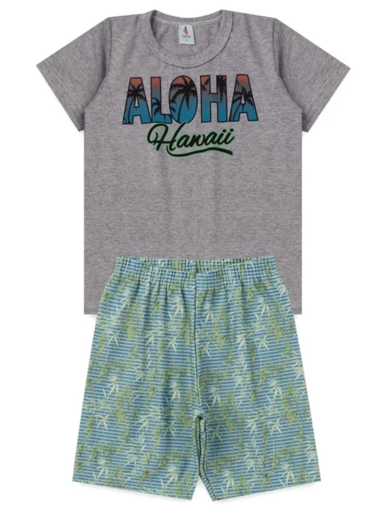 Conjunto menino infantil com camiseta e bermuda