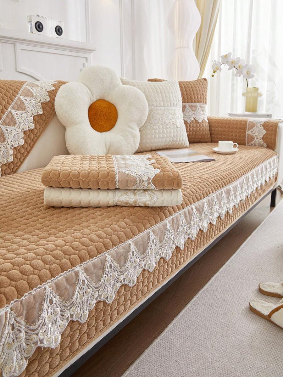 1 stuk Herfst & Winter Warm pluche Bankovertrek Voor 1/2/3/4-zits Sofa Inclusief Stoelkussenhoes , Armsteun cover , Rugleuning Omslag , Antislip , Universeel Fit Voor Vier seizoenen