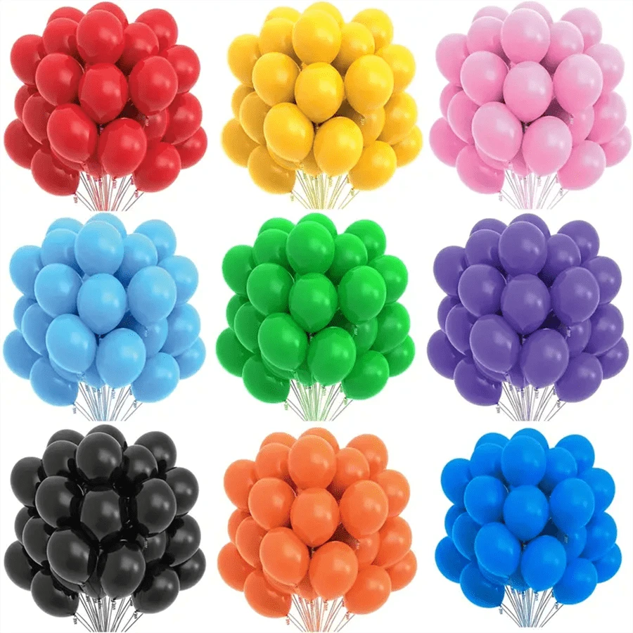 10 Pièces, Ballons De Couleurs Différentes, Ballons Mats De 5 Pouces (12,7 Cm), Ballons En Latex De Couleur Vive Pour Enfants Anniversaire Baby Shower Mariage Décorations De Ballons De Fête Colorés Multicolores