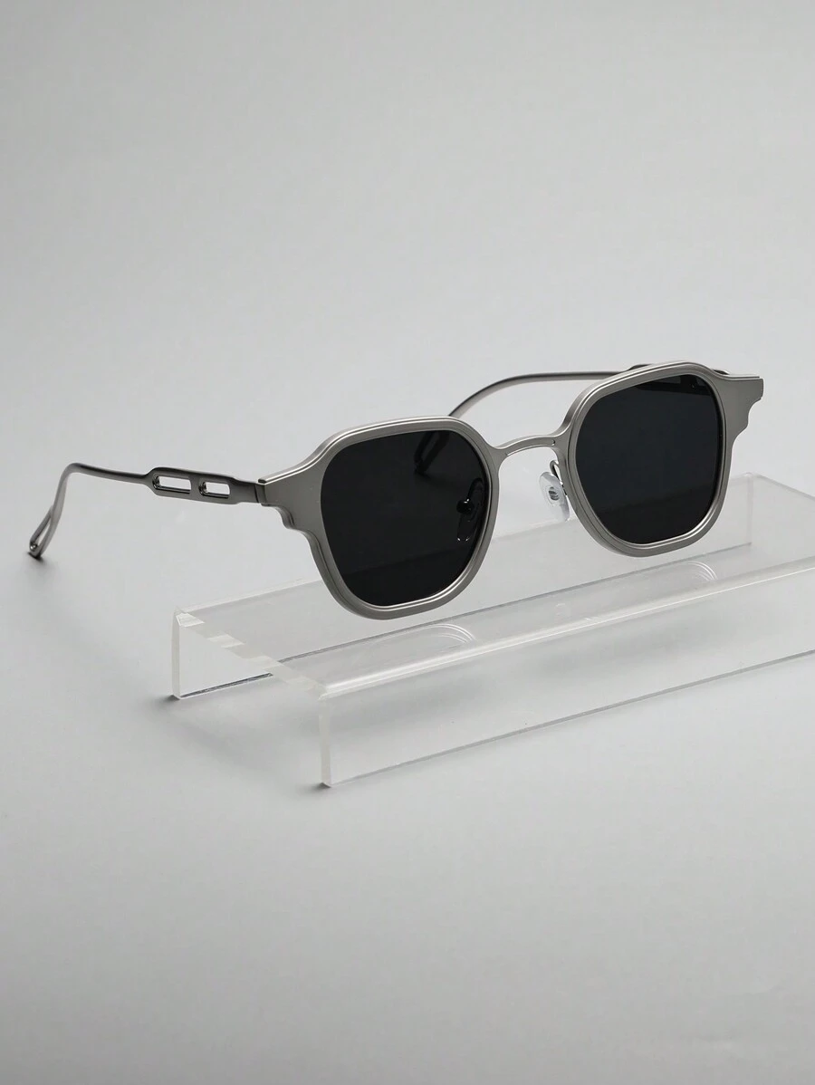 1 Pair Unisex Metal Small Frame Square Personalized Fashion Decorative Casual Glasses