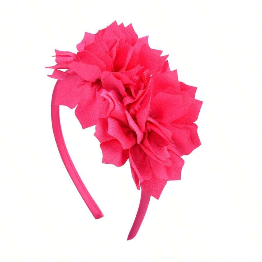 1pc Kids Plain Flower Headband, New Children's Party/Performance Floral Hair Hoop, Korean INS Rose Flower Headband Hair Accessories For Daily Use