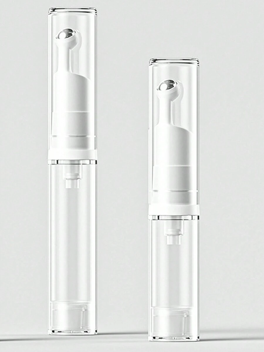 1 pièce Bouteille sous vide en acier inoxydable avec boule métallique, contenant cosmétique rechargeable de 5 ml/10 ml/15 ml