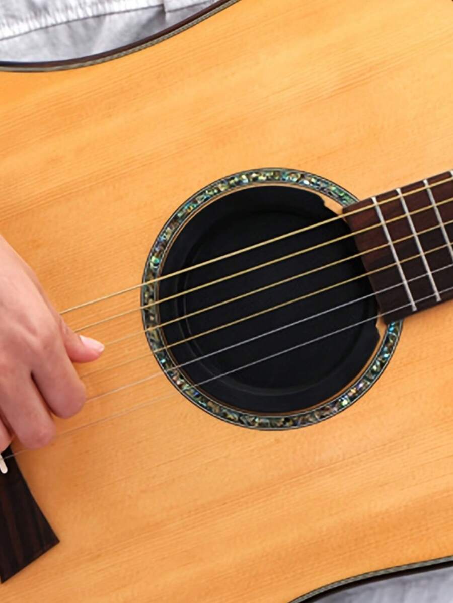 Silicone Guitar Sound Hole Cover For 41/42 Inch 38/39 Inch Acoustic Classical Guitar, Feedback Reducer And Mute Device