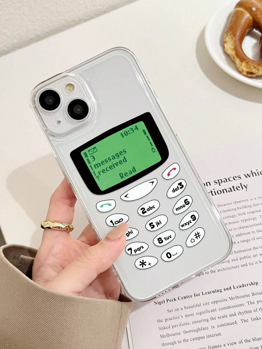 1pc Colorful Painted Funny Print Soft Phone Case Compatible With IPhone/Samsung