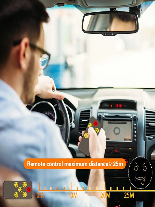 Creative Car LED Emoticon Light Car Emoticon Light Car Rear Window Fun Light AntiRearEnd