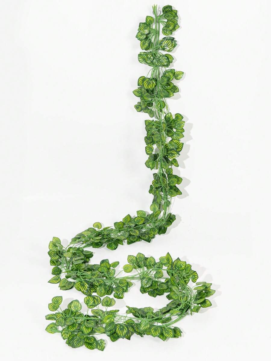 1PC/12PCS/24PCS Artificial Plant Sweet Potato Leaf Vine Birthday Party Decoration, Wedding Flower Basket, Bride Holding Flowers, Home Decor, Dining Room, Bedroom, Windowsill Decoration, Valentine's Day New Year Decoration, Outdoor Garden