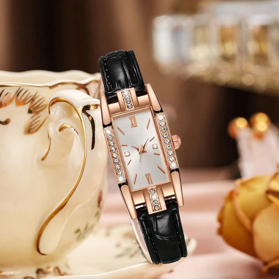 YILEIQI Reloj De Lujo Para Mujer Con Diamantes Y Diseño De Cielo Estrellado Cuadrado