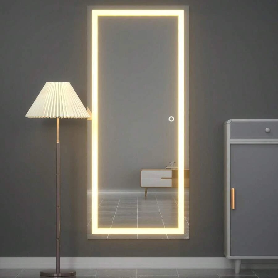 70"X 24" Full Body Mirror With Lights,LED Full Length Mirror With Lights, Full Length Decor Mirror Dressing Mirror With Lights,Lighted LED Mirror Full Length With Lights,