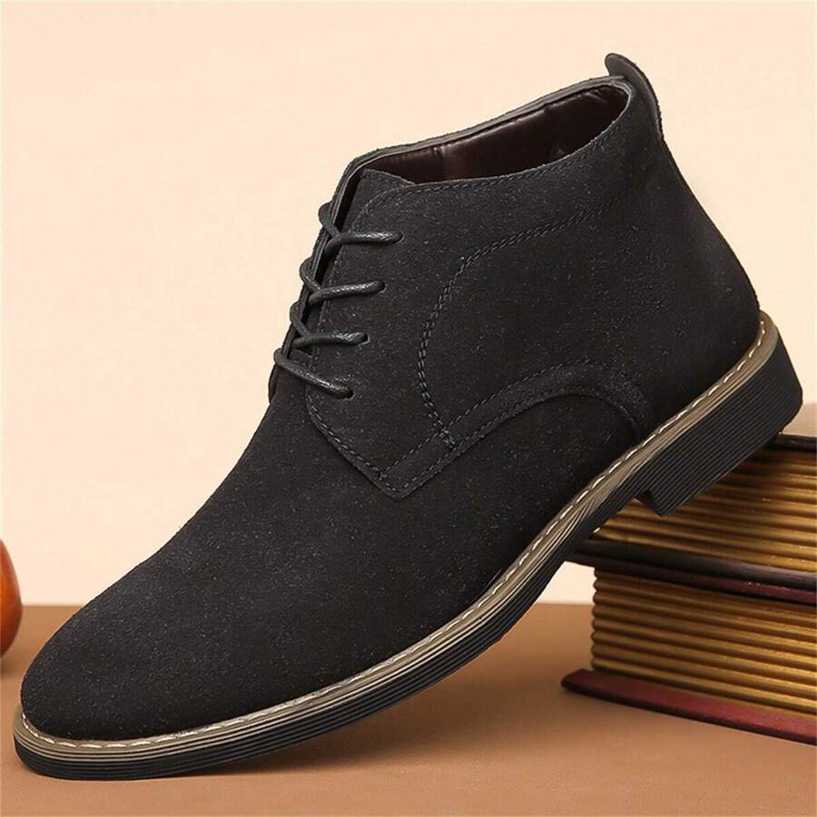 Match met jeans, 1 paar hoge casual & trendy & high-end herenlaarzen Let op: de stiksels komen overeen met de kleur van het product. Combineer met jurk