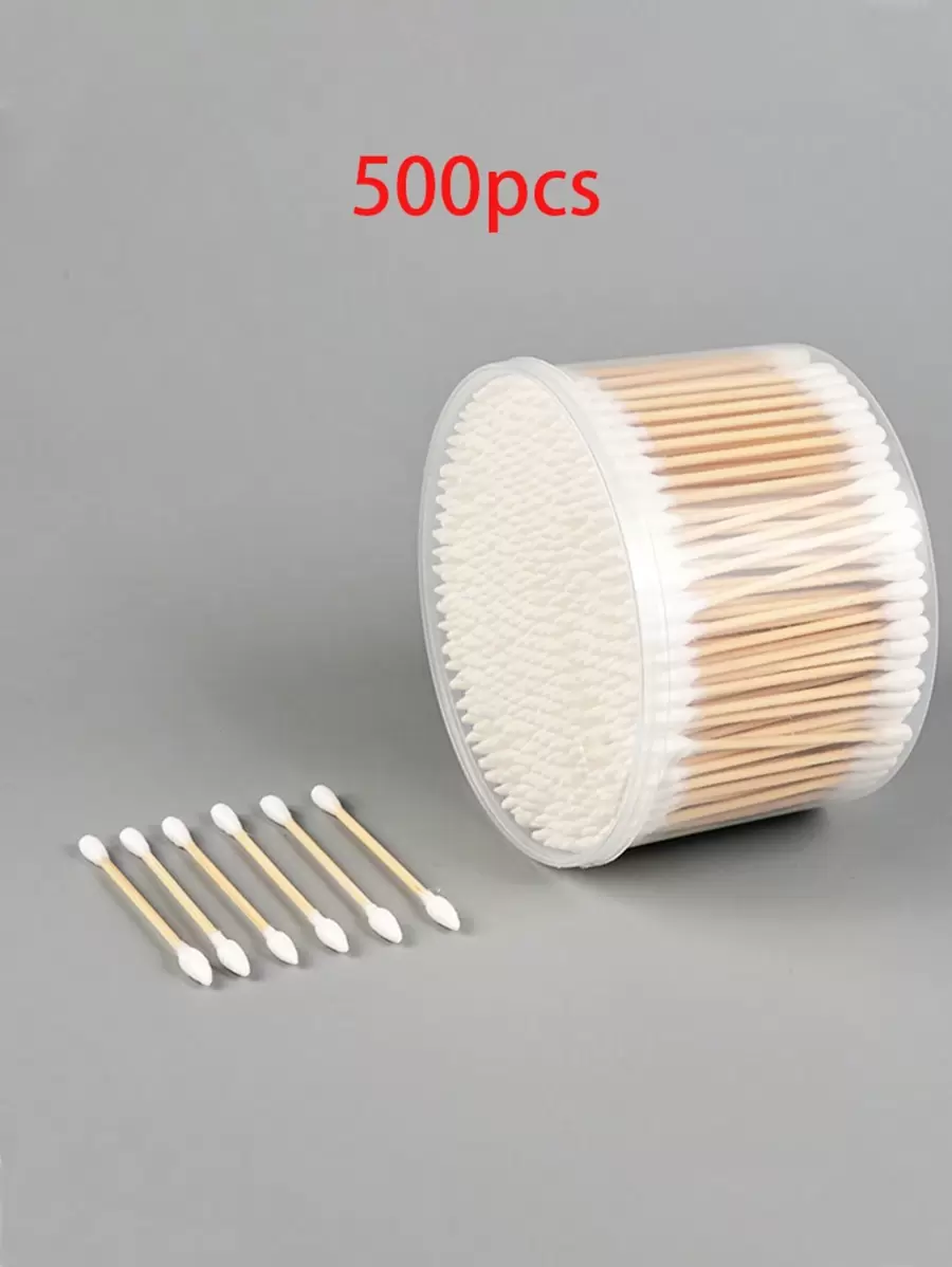 100 pièces/500 pièces/1000 pièces Bâtonnets de nettoyage pour maquillage, bâtonnets de nettoyage jetables à double extrémité, bâtonnets d'hygiène pour le nettoyage des oreilles et le démaquillage, embouts de nettoyage, outils de soins personnels, bâtonnets de nettoyage de beauté, bâtonnets de nettoyage en boîte