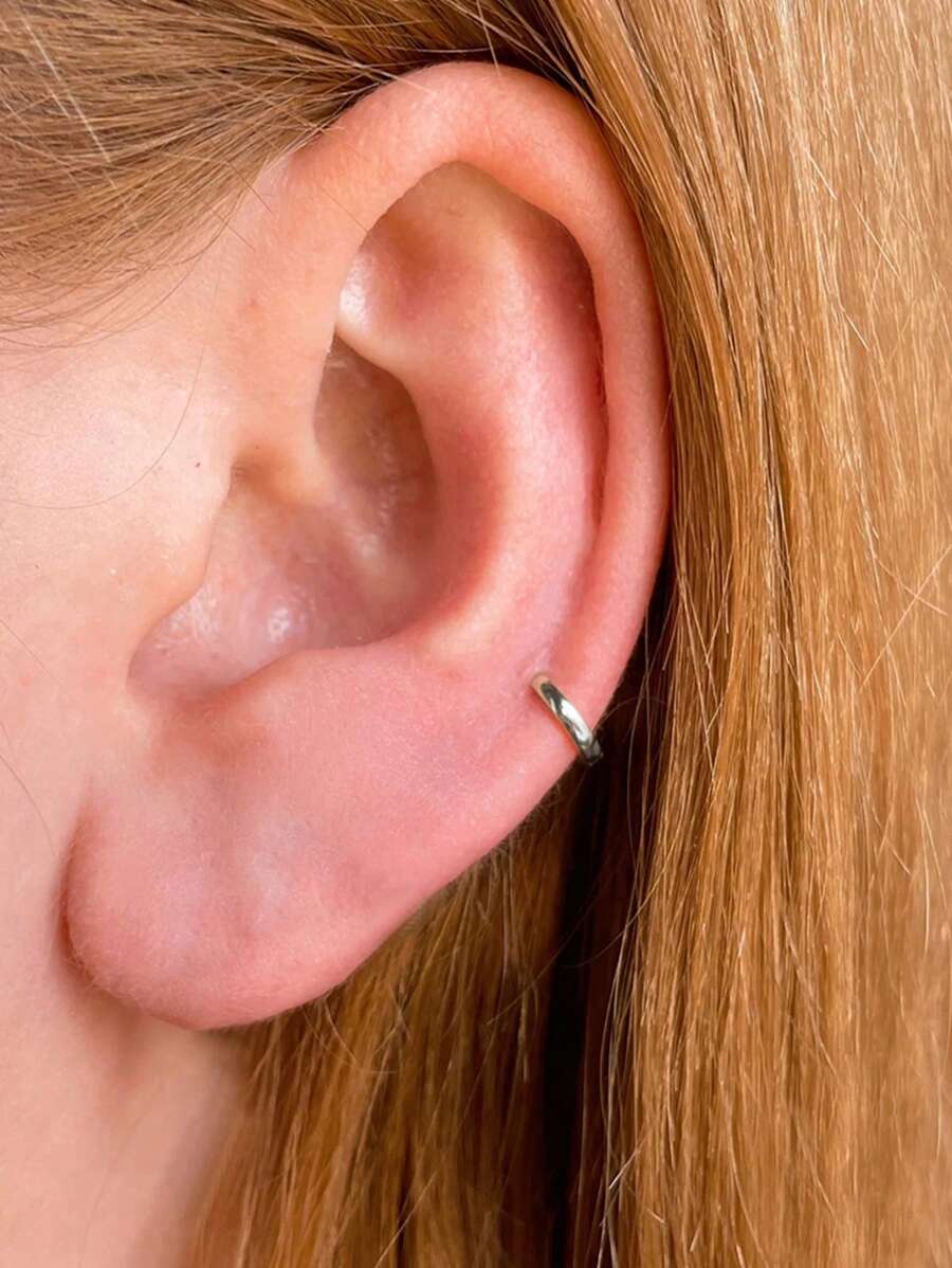 szt. Modne, minimalistyczne srebrne kolczyki koła dla kobiet do codziennego życia