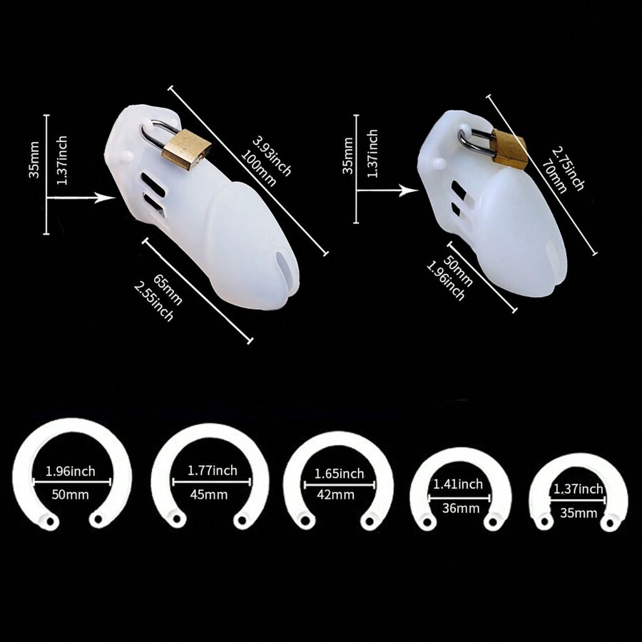 Silicone Chastity Cage Male Cock Lock With Penis Rings Sex Toys For Men Femboy Stretcher Bdsm