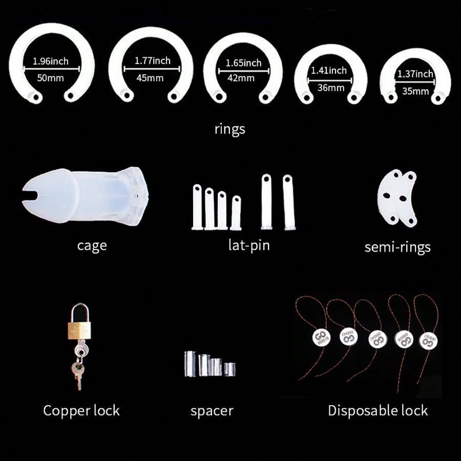 Silicone Chastity Cage Male Cock Lock With Penis Rings Sex Toys For Men Femboy Stretcher Bdsm