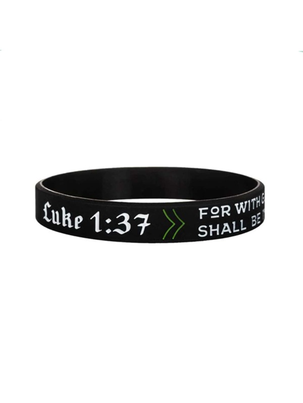 1PC Christian Inspirational bible verse rubber bracelet silicone