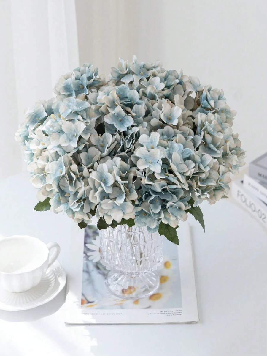 1 Pieza / 3 Piezas Ramo de flores de hortensias artificiales, plantas falsas para decoración de habitación, decoración de otoño, decoración de flores falsas para jardín, centros de mesa, decoración de fiesta de cumpleaños, decoración de boda, cesta de flores, flores para la novia, decoración del hogar, comedor, dormitorio, decoración de alféizar de ventana, decoración de jarrones, regalo del Día de San Valentín, decoración de Año Nuevo, jardín al aire libre, inicio de temporada escolar, Día de San Valentín, regalo
