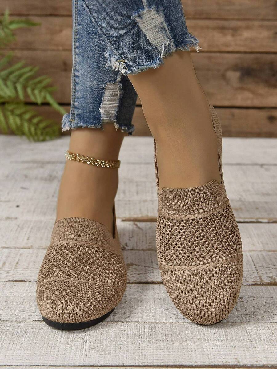 Women's Comfortable Breathable Flat Slip-On Casual Sports Shoes, Versatile Design