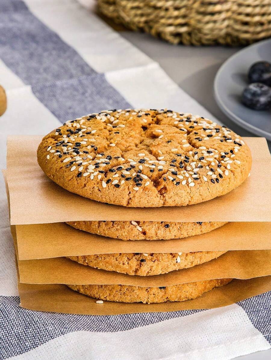 100 pezzi di carta pergamena in con rivestimento antiaderente per cottura a vapore, cucina e pasticceria; carta oleo-resistente per il wrapping del panino, fodere per airfryer da cucina