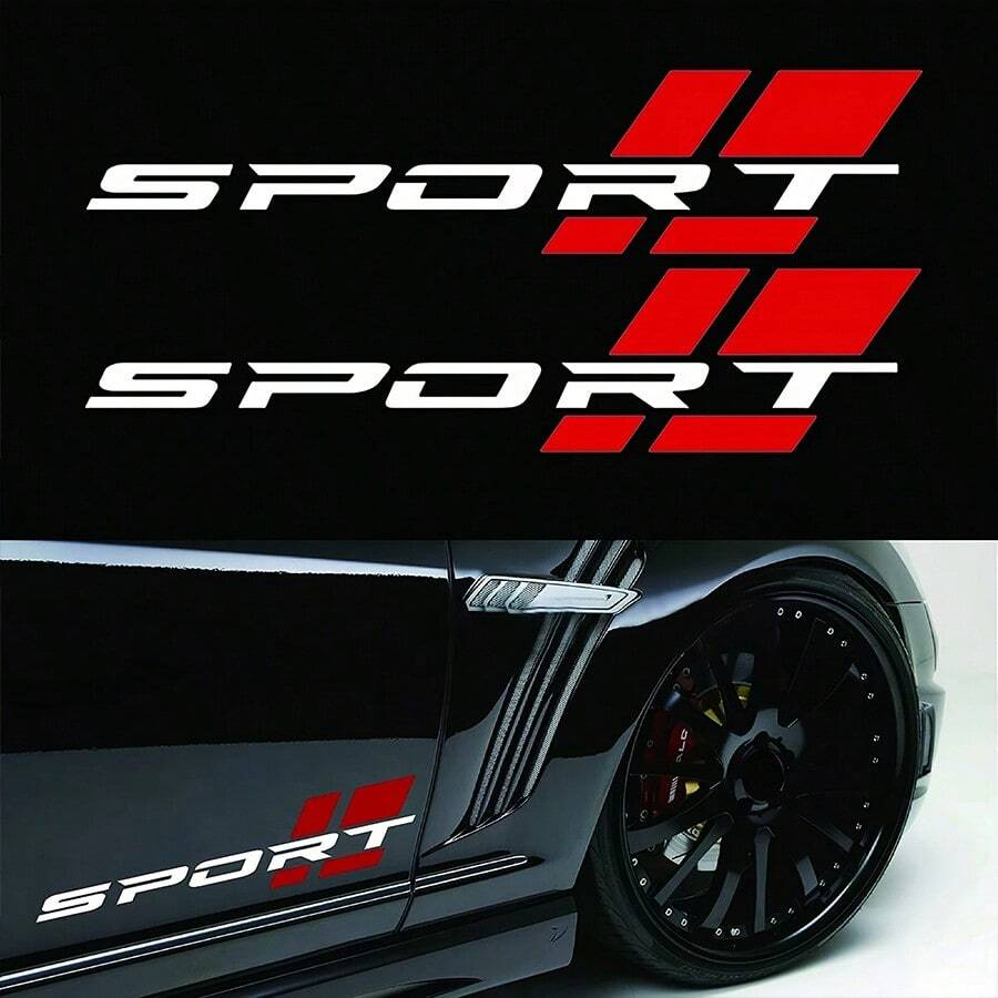 15 Cale 1 para Nowość Sport Logo Samochód , Ciężarówa Fender Naklejka , Tylny bagażnik Emblemat Kalkomania Dla Samochód Dekoracje