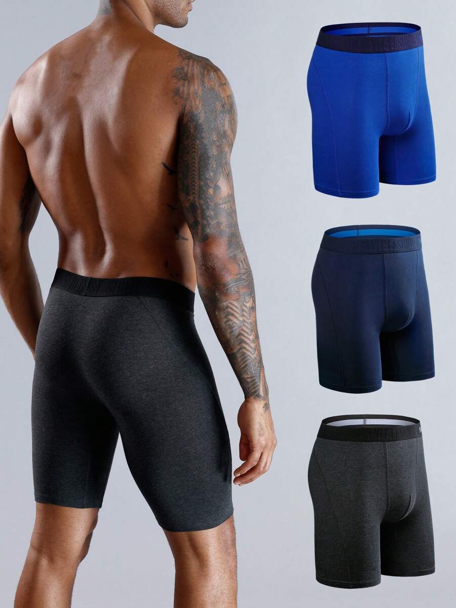 3 Pezzi Di Boxer Uomo Lunga Comoda E Traspirante