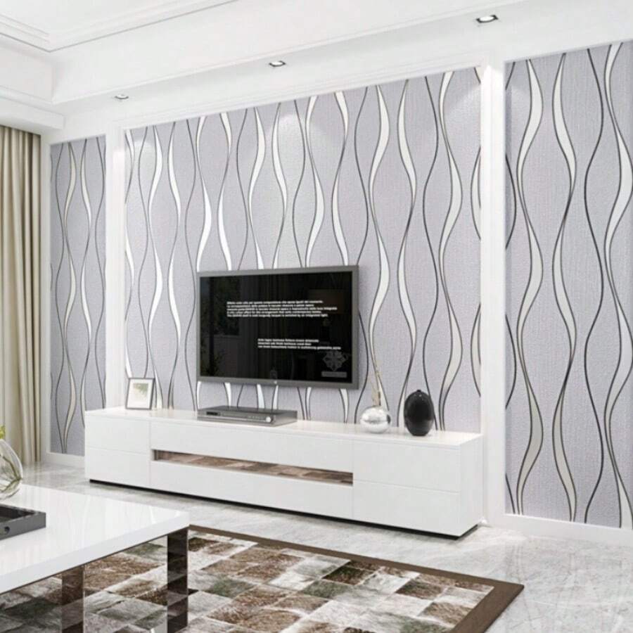 1 Roll 3d Water Wave Wallpaper, And Odorless, Flocked Process, Perfect For Bedroom And Living Room Upgrade Decoration!,Renovation Stickers Peel Wall Panels,Wall Paper, Wallpapers,Spring Decoration Items Refresh Your Home,Rama Decoration Stickers Gifts Birthday Graduation