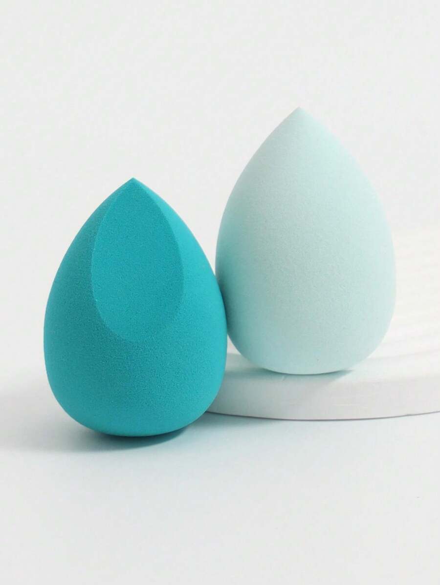2pcs Makeup Sponges Set, Makeup Sponge For Foundations Mixing, Liquid, Cream And Powder, Multicolor Cosmetic Sponge, Non-Latex Dry & Wet Dual-Use Base Makeup Puff, Suitable For All Skin Types.